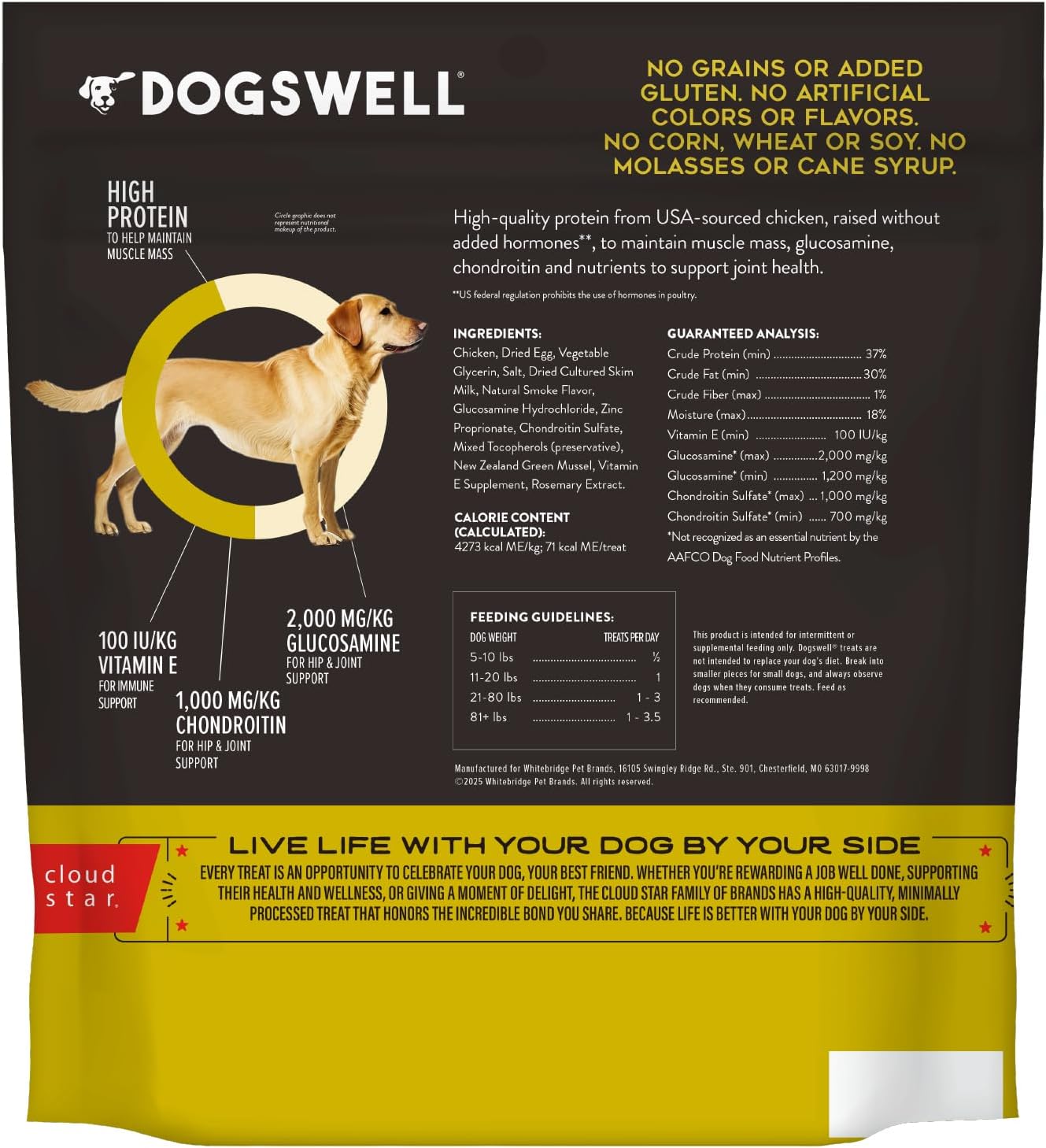 Dogswell Hip & Joint Grillers Dog Treats, Chicken, 24 Oz. Pouch