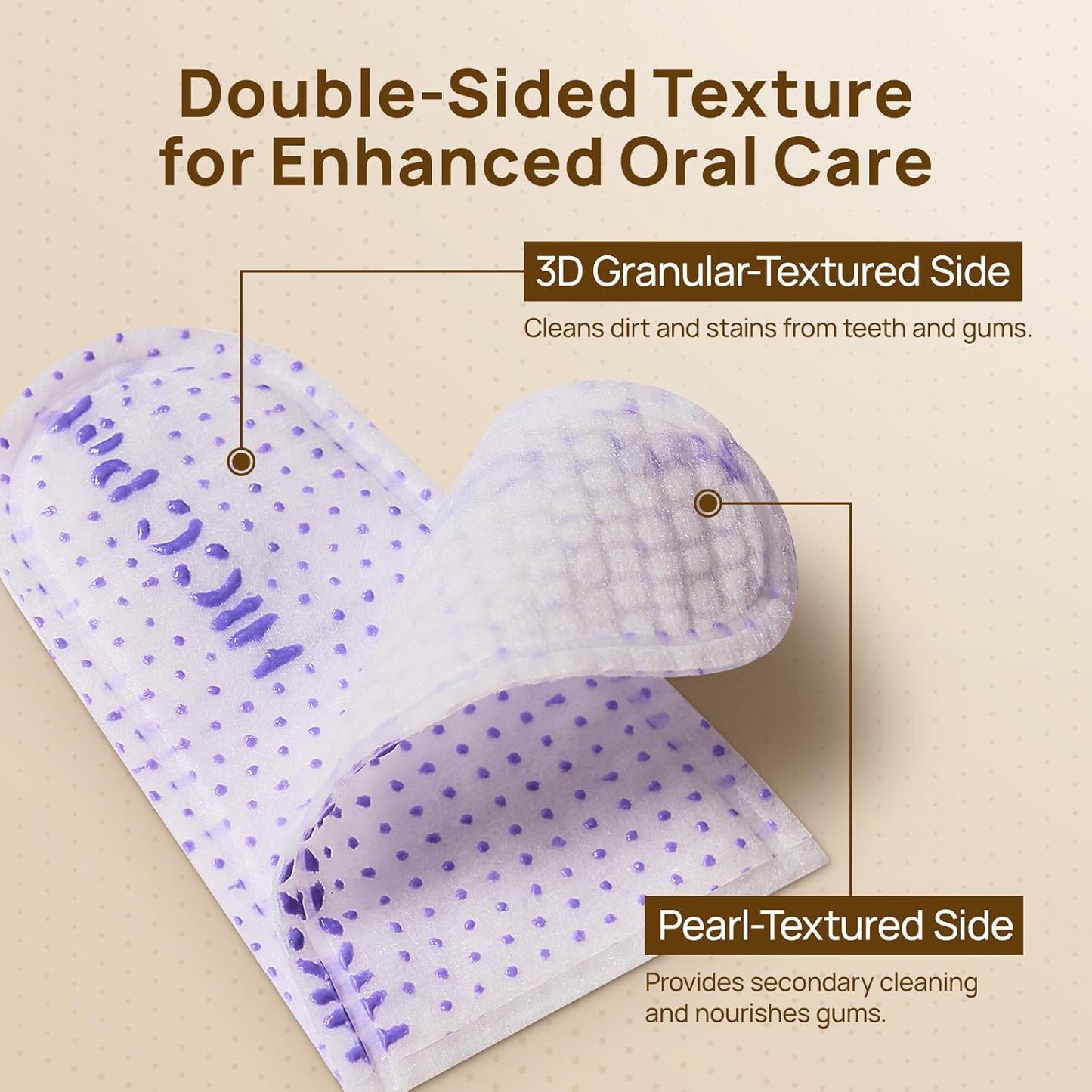 Dog Dental Wipes for Teeth Cleaning, HICC PET Pro Dog Toothbrush and Toothpaste Kit Alternative, Pet Dental Finger Wipes for Dogs & Cats, Puppy Tooth Brushing Kit, Remove Plaque&Freshen Breath, 50 PCS