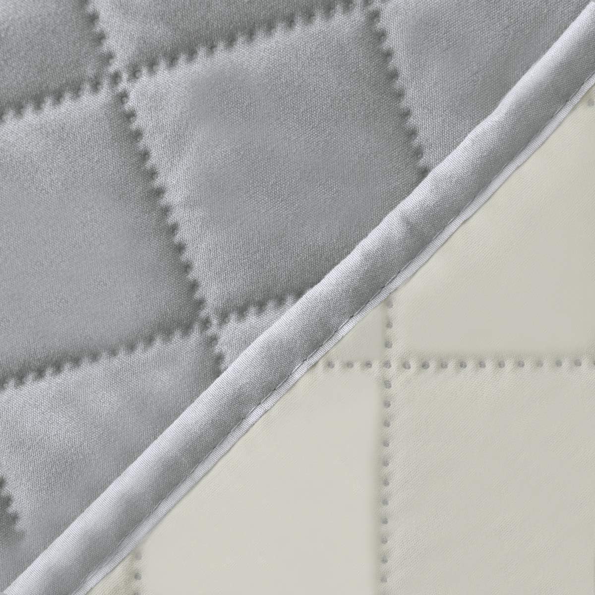 Easy-Going Reversible Loveseat Couch Cover for 2 Cushion Couch Sofa Cover for Dogs Water Resistant Furniture Protector with Foam Sticks Elastic Straps for Pet (Loveseat, Light Gray/Ivory)