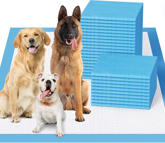 JollyMate Dog Pee Pads Extra Large 36"x36", X-Large Puppy Training Pads with Adhesive Tabs, 6 Layers Thick, Super Absorbent, Leak-Proof, Quick-Dry, Potty Pads for Dogs and Puppies (100, 36*36IN)