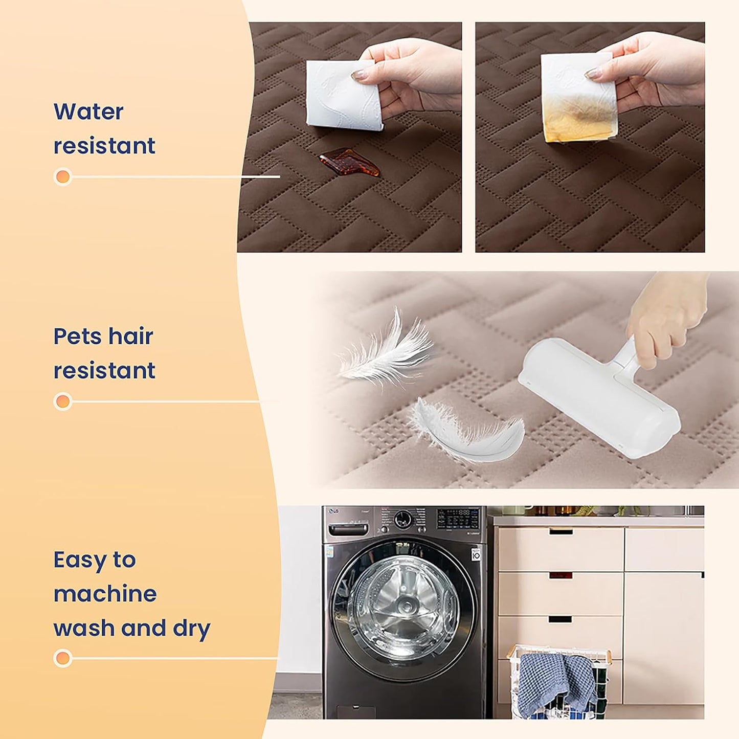 gogobunny 100% Double Sided Waterproof Dog Blanket Soft Pet Bed Cover Reversible Protect Furniture Couch Sofa Car for Puppy Cat Kids (Dark Chocolate/Light Chocolate, 68x82 Inch (Pack of 1))