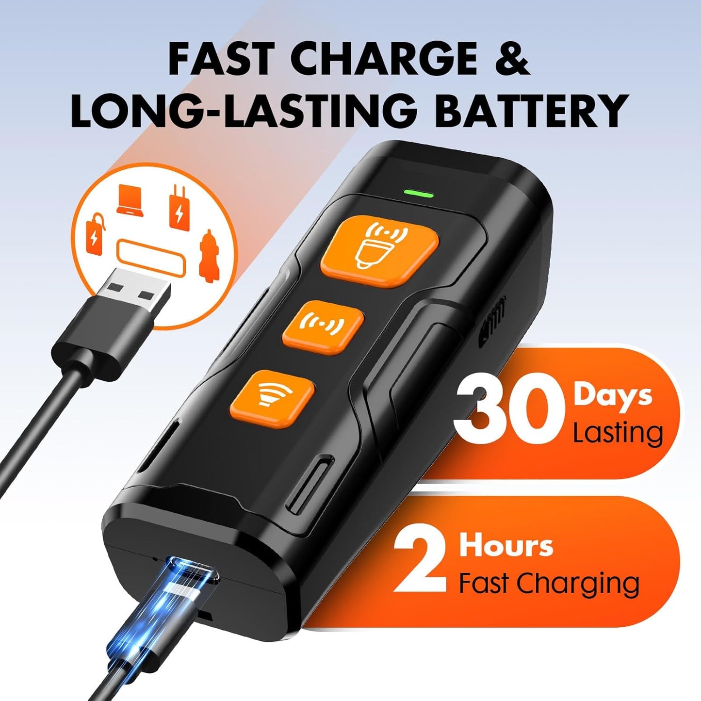 Dog Bark Deterrent Device, 3X Ultrasonic Anti Barking, 6 Training Modes 23 FT Range Barks No More Indoors Outdoors Behavior Correct Safe & Humane Rechargeable Compact Bark Control for Dogs