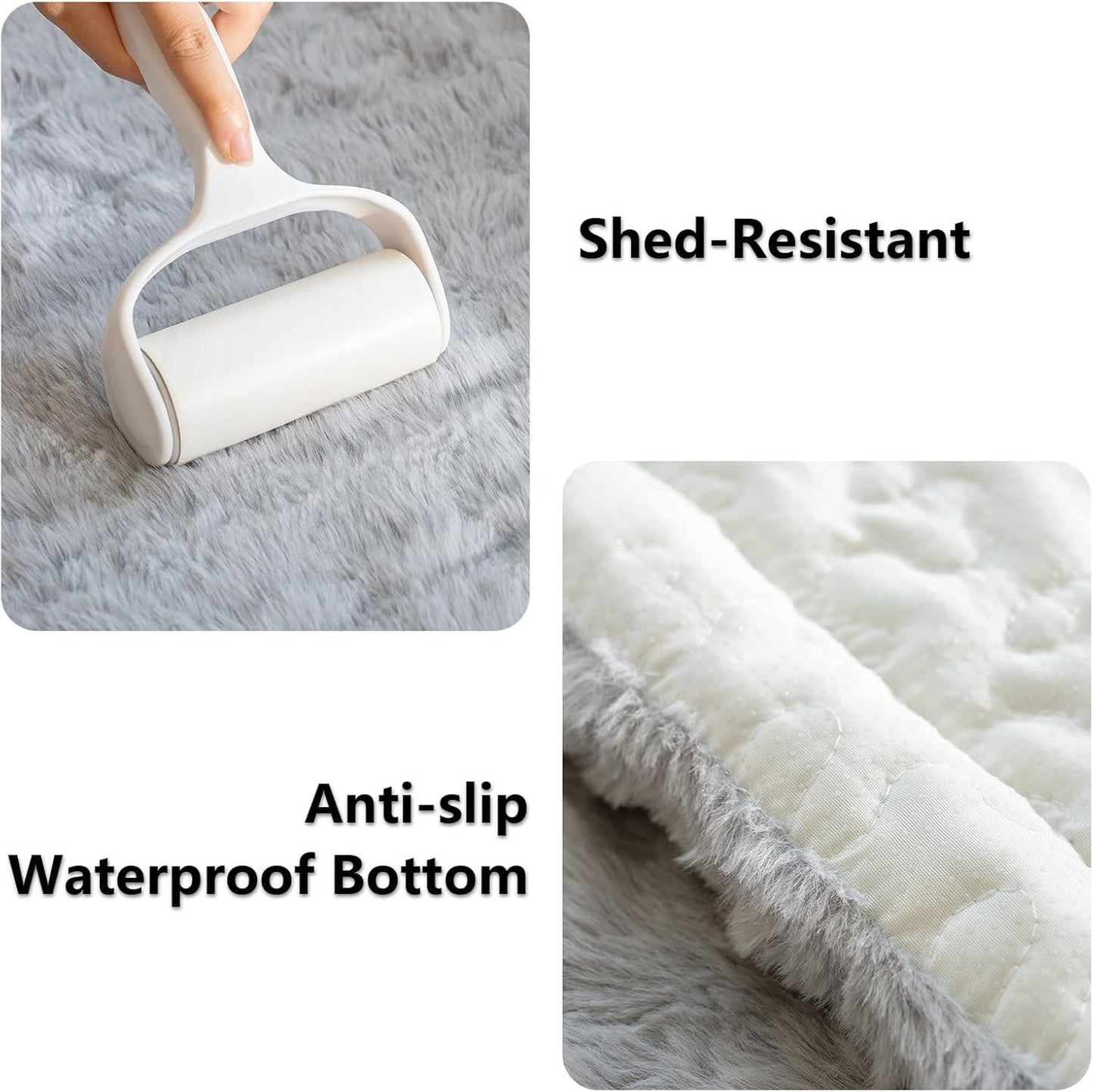 Dog Car Seat Cover for Back Seat, Plush Dog Bed Mat for Car, Fit for Backseat Extenders, Travel Pet Mat, Nonslip Soft Pet Pad for Cars Trucks and SUVs (Dark Gray, 24.8x54 inch)