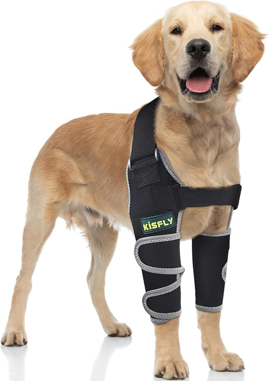 Dog Sleeves for Wounds Front Legs Prevent Licking Wound Dog Elbow Protector for Shoulder Dislocation Elbow Calluses Pressure Elbow Hygroma Dysplasia Osteoarthritis with Reflective Both Legs M