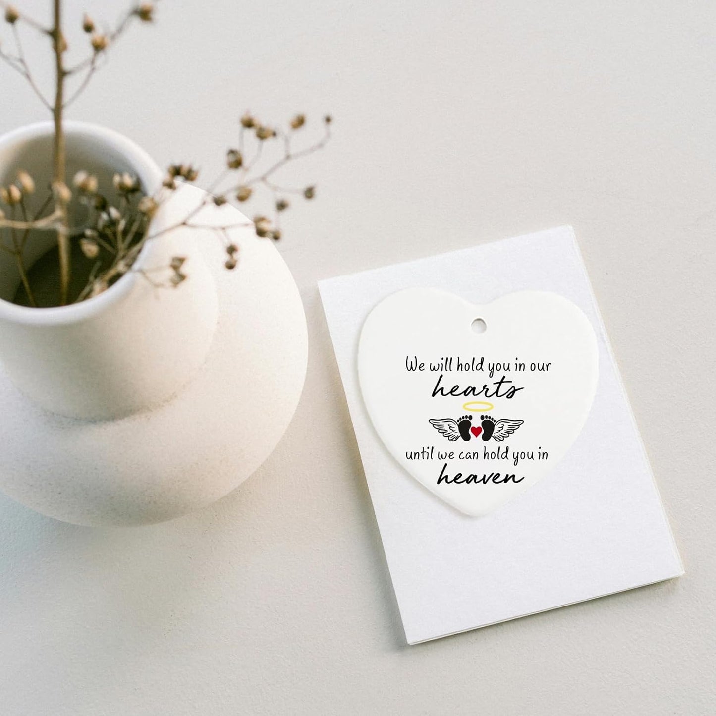 Miscarriage Gifts for Mothers Ornament Keepsake Sign Heart Plaque Memorial Gifts for Loss of Baby Child Bereavement Gifts Angel Baby Memorial Gift Sympathy Gifts for Loss of Loved One