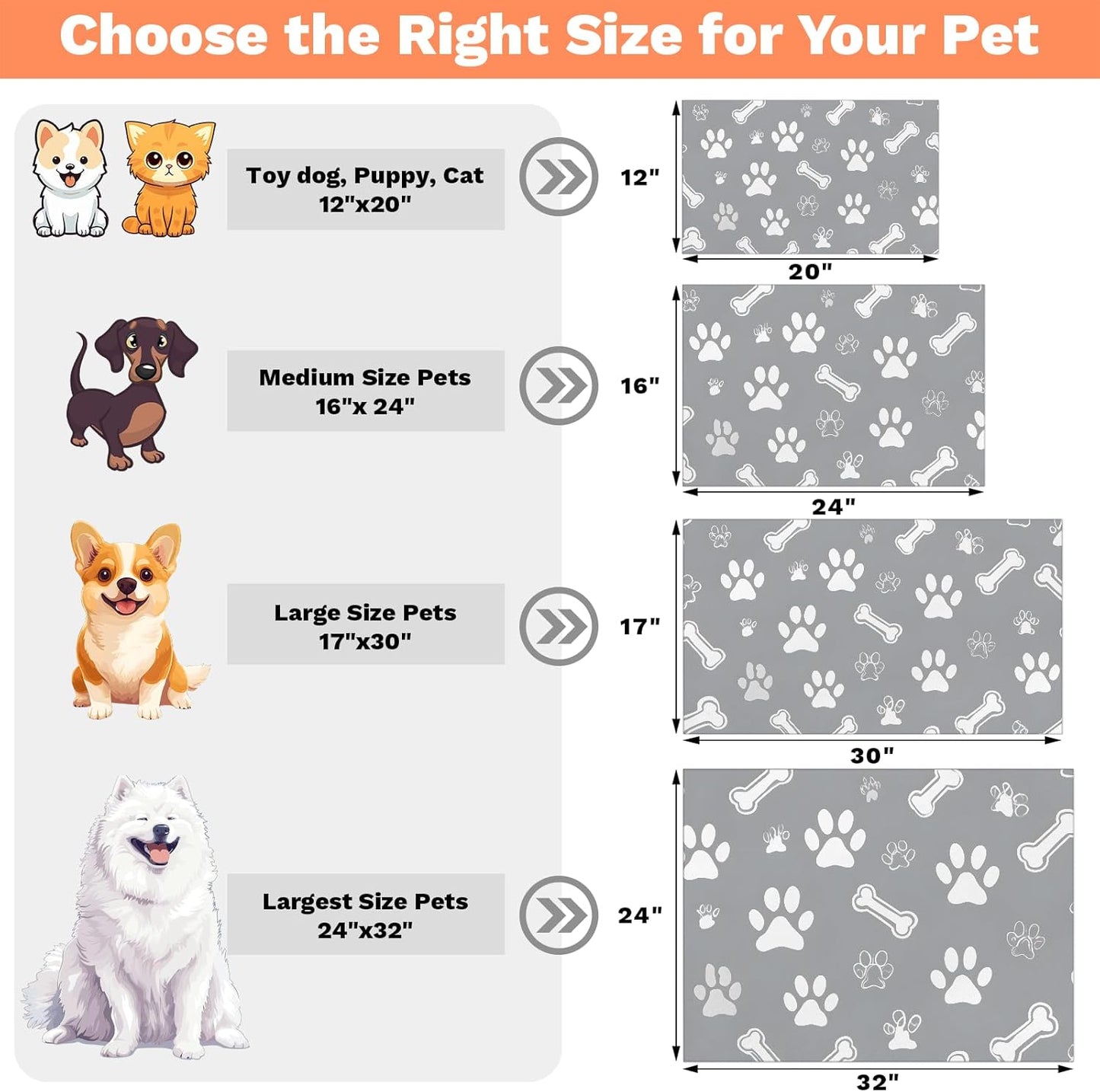 Grey Dog Cat Food Mat,12"x20" Inches Rapid Absorbent Pet Feeding Mat,Pets Placemat Water Bowl Mats with Rubber Backing,No Stains Cat Dog Feeding Mats Indoor,Pet Accessories Supplies