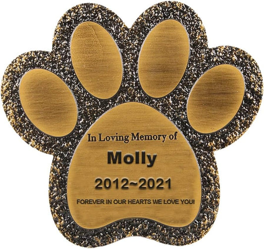Pet Memorial Stone Cat Dog Pet Memorial Personalized Pet Grave Markers Customized Pet Grave Markers with Pet Name are a Sympathy Gift for The Loss of a Pet (Acrylic)