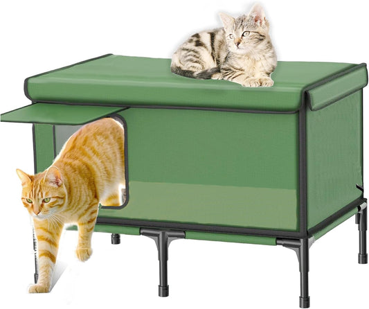 Outdoors Weatherproof Cat House,Outdoor Cat Shelter Heated Cats House for Outdoor in Winter,Outdoors Weatherproof Cats Shelter,Stdily Heateds Cottages,Outside Heated Shelter,Pet Heating Pad