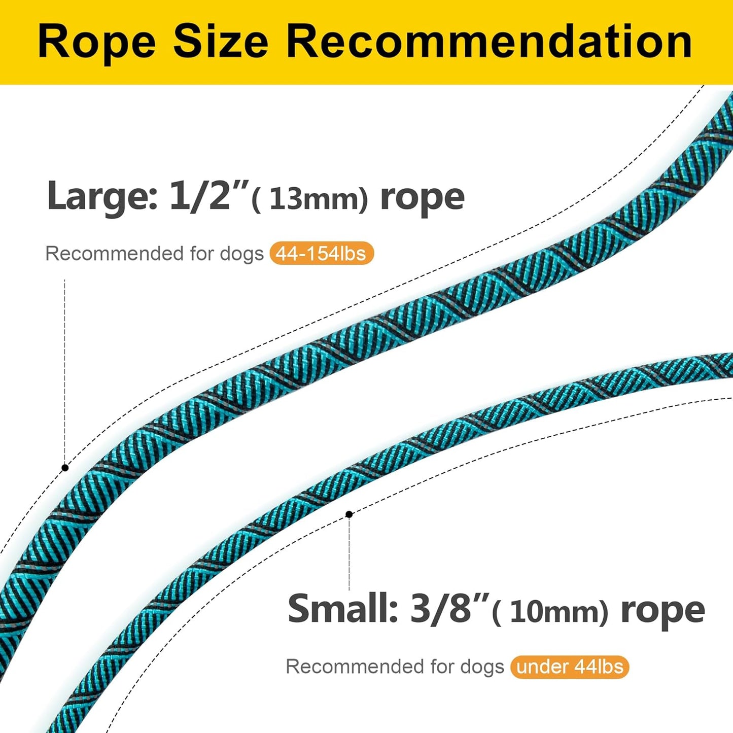 Fida Durable Slip Lead Dog Leash, 6 FT x 3/8" Heavy Duty Comfortable Strong Rope Slip Lead for Small Dogs and Puppies, No Pull Pet Training Lead with Highly Reflective(3/8", Blue)