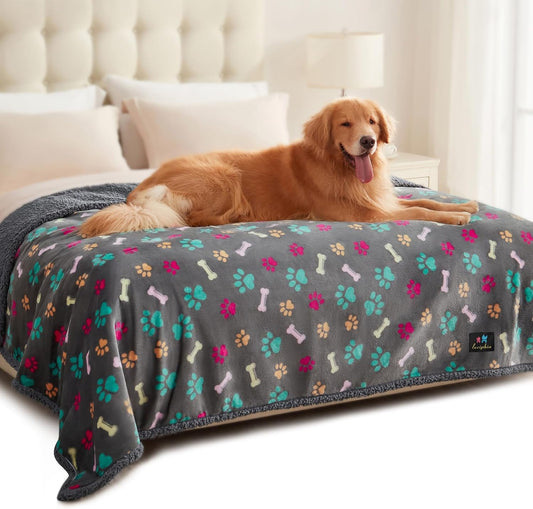 Luciphia Waterproof Pet Blankets for Couch Sofa Bed Cover Cat Liquid Pee Proof Washable Soft Fluffy Large Dog Blanket Reversible Furniture Protection Puppy Thicken X-Large（85" x 57"）