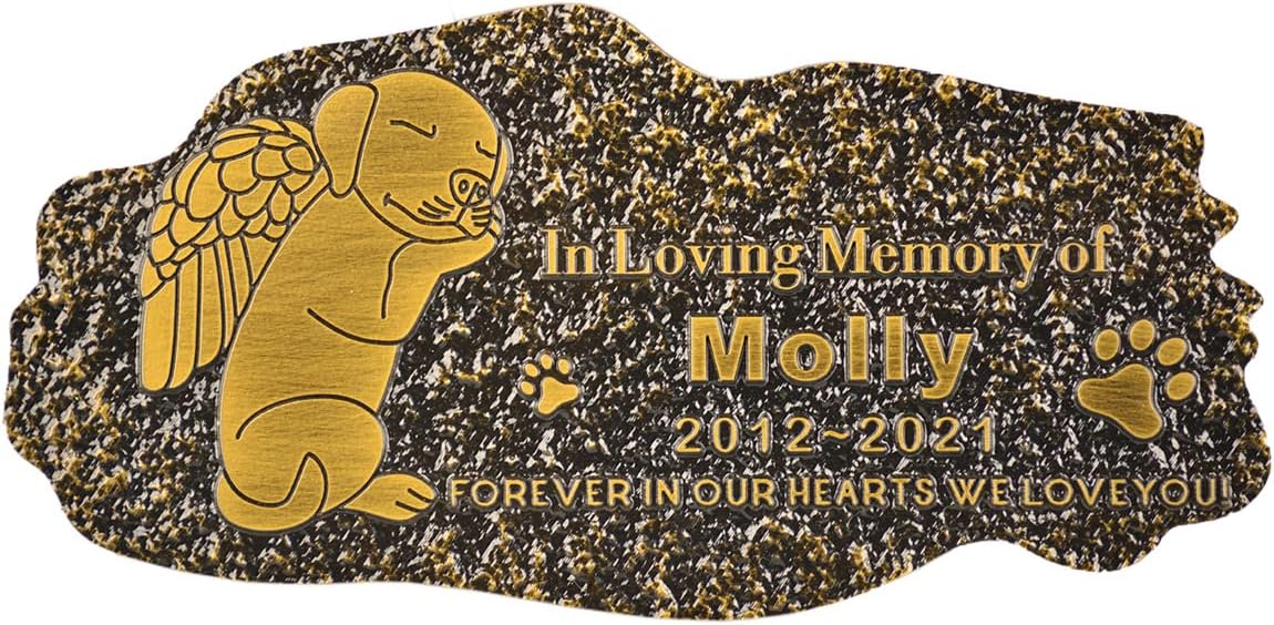 Pet Memorial Stone Cat Dog Pet Memorial Personalized Pet Grave Markers Customized Pet Grave Markers with Pet Name are a Sympathy Gift for The Loss of a Pet (Acrylic)