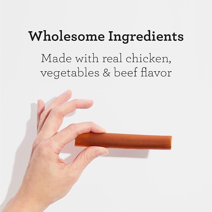 DreamBone DreamSticks, Rawhide Free Dog Chew Sticks Made with Real Beef and Vegetables, 15 Sticks