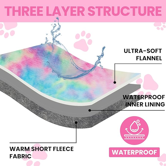 Dog Blanket Pet Puppy Blankets Calming Blanket for Small, Medium, Large Dogs Warm Sleep Mat Flannel Blanket for Dogs Puppy Guinea Pig (Gradient Color, 42"×30")