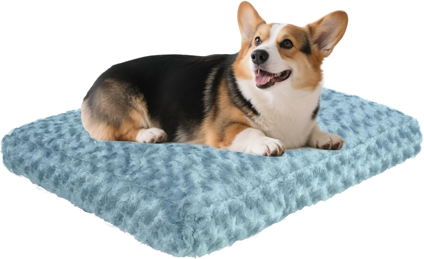 Dog Bed Washable Pet Bed,Dog Crate Bed Washable Cushion with Anti-Slip Bottom,Calming Anti-Anxiety Pet Bed with Non-Slip Bottom for Small&Medium&Large Dogs and Cat,Sea Blue(M)
