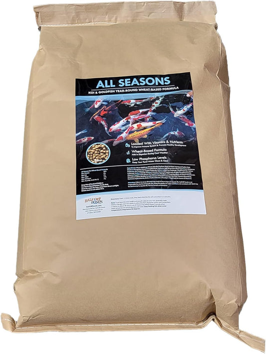 HALF OFF PONDS All Seasons Nourishing Formula Koi and Goldfish Food 30 lb Bag - KOIAS-030