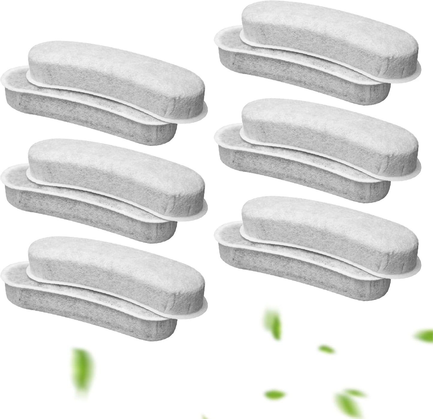 Cat Fountain Charcoal Replacement Filters Compatible with W600 Large Dog Water Fountain 205oz/6L Automatic Pet Dog Water Bowl Drinking Dispenser (12 PACK)