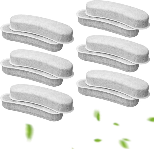 Cat Fountain Charcoal Replacement Filters Compatible with W600 Large Dog Water Fountain 205oz/6L Automatic Pet Dog Water Bowl Drinking Dispenser (12 PACK)