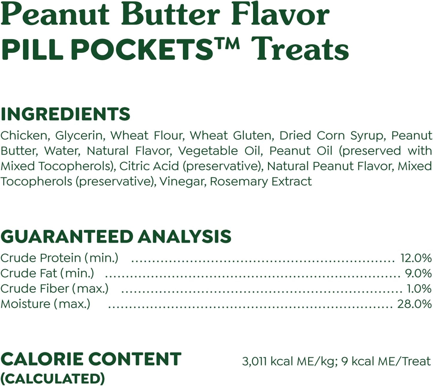 Greenies Pill Pockets for Dogs Small Size, Soft Dog Treats, with Real Peanut Butter, 3.2 oz. Pouch (30 Treats)