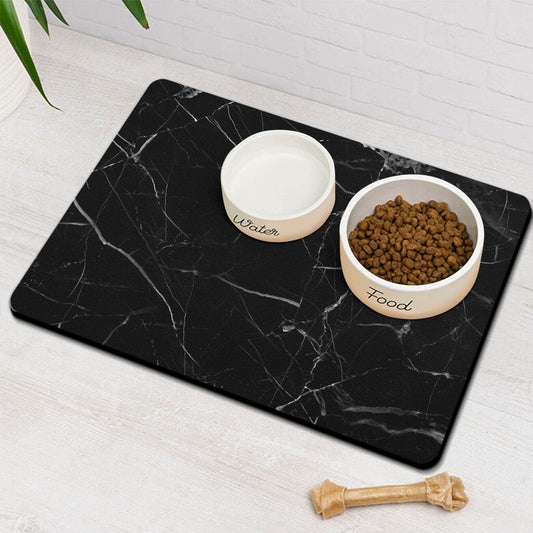 Dog Food Mats for Floors Absorbent, Pet Cat Food Mat - Quick Dry Dog Bowl Mats for Food and Water, Eco-Friendly Boho Pet Supplies