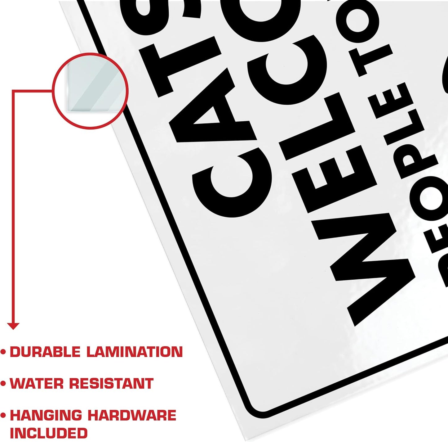 Cats Welcome, People Tolerated - Funny Cat Sign, Laminated - 8.5" x 11" - Cat Signs for Home Decor, Gift for Cat Lovers, Cat Lady Sign - ENVISIONED Signage