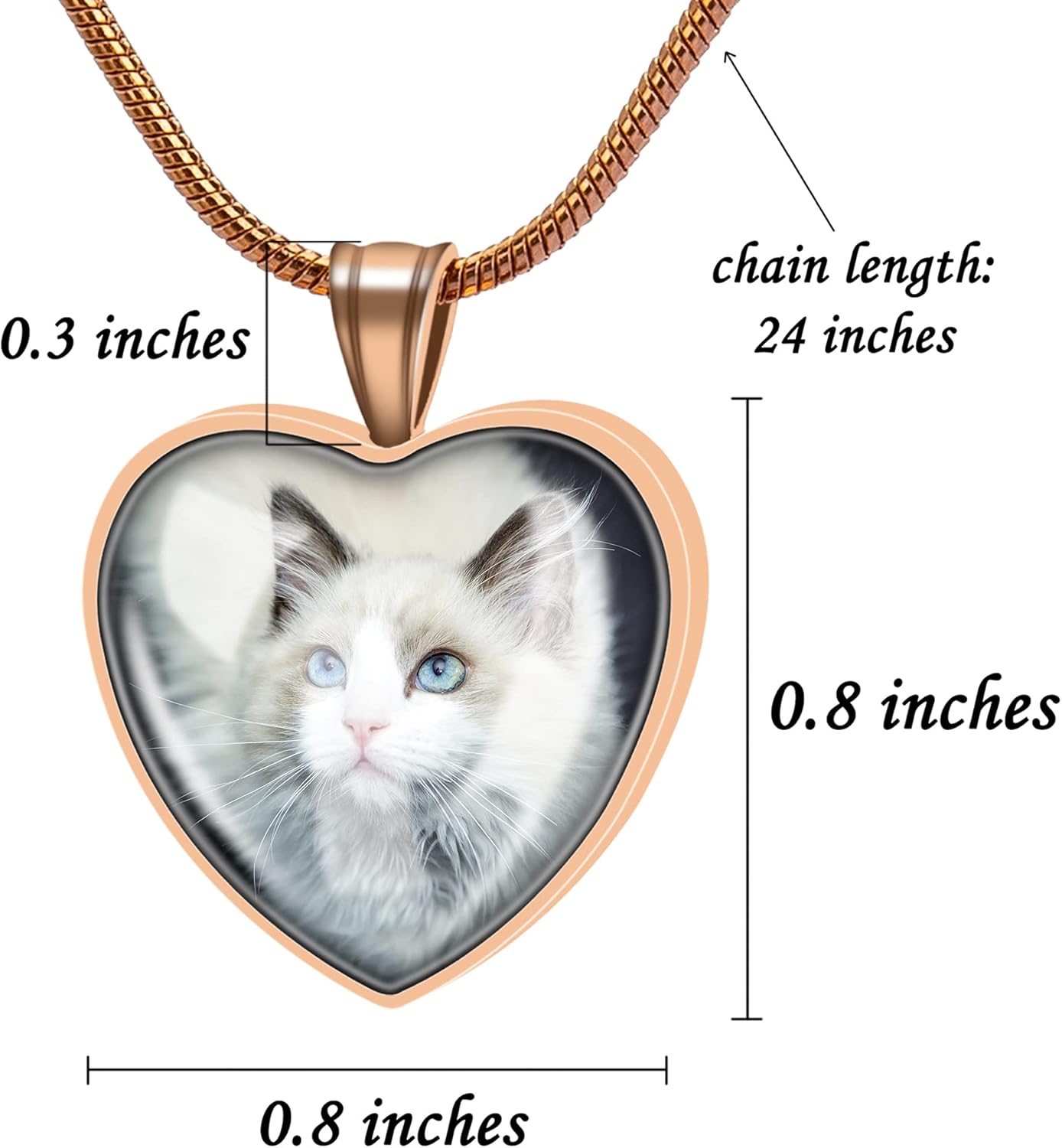 Farfume Personalized Pet Urn Necklace for Dog Cat Ashes Cremation Pet Memorial Customized Photo Text Engraving Pendant Keepsake Funeral Jewelry