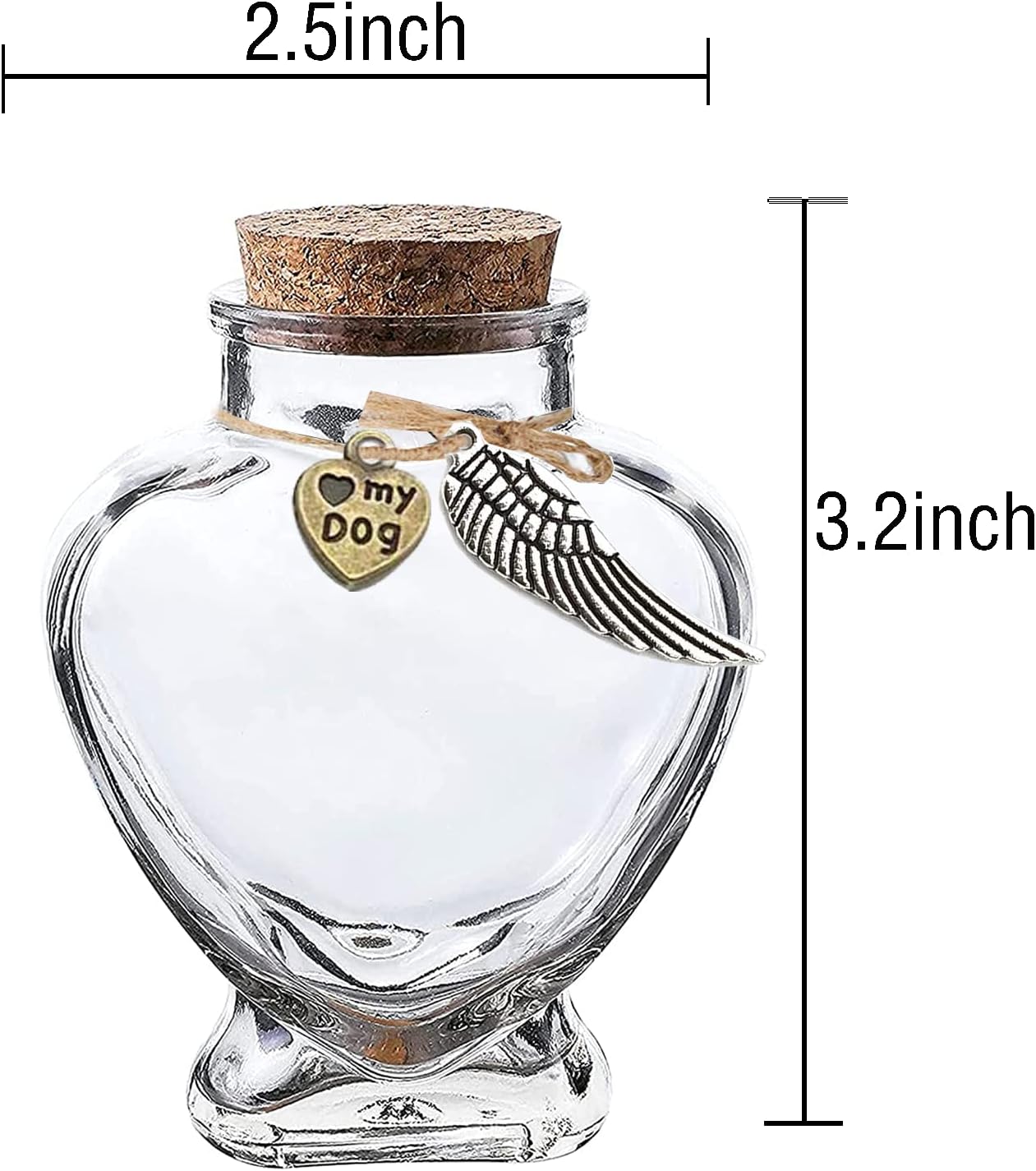 Fight Club memorial bottle for pet hair，Pet fur memorial fur keepsake，dog cat keepsake fur, pet memorial urn (dog*2)