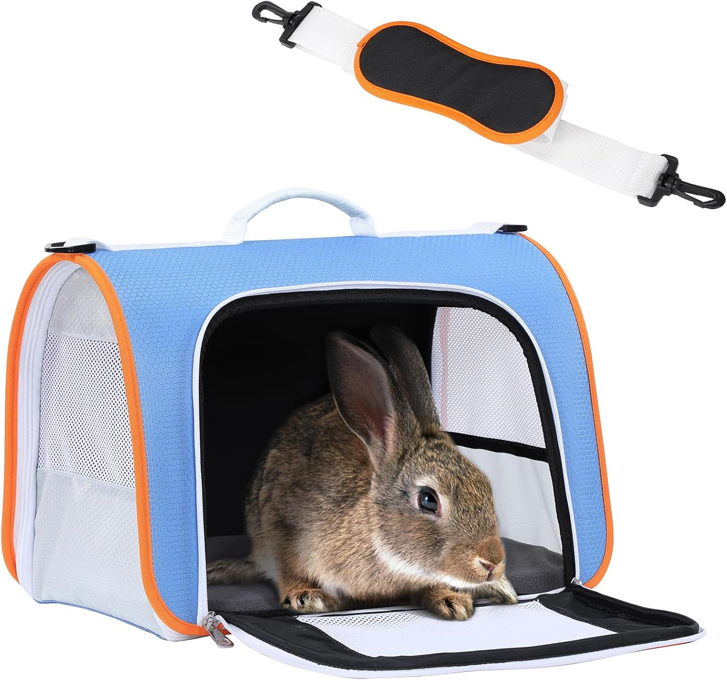 A4Pet Kitten Carrier, Airline Approved Pet Carrier for 1-12 lbs, Soft-Sided Pet Travel Carrier Blue,15.7 x 9 x 10.6, Small