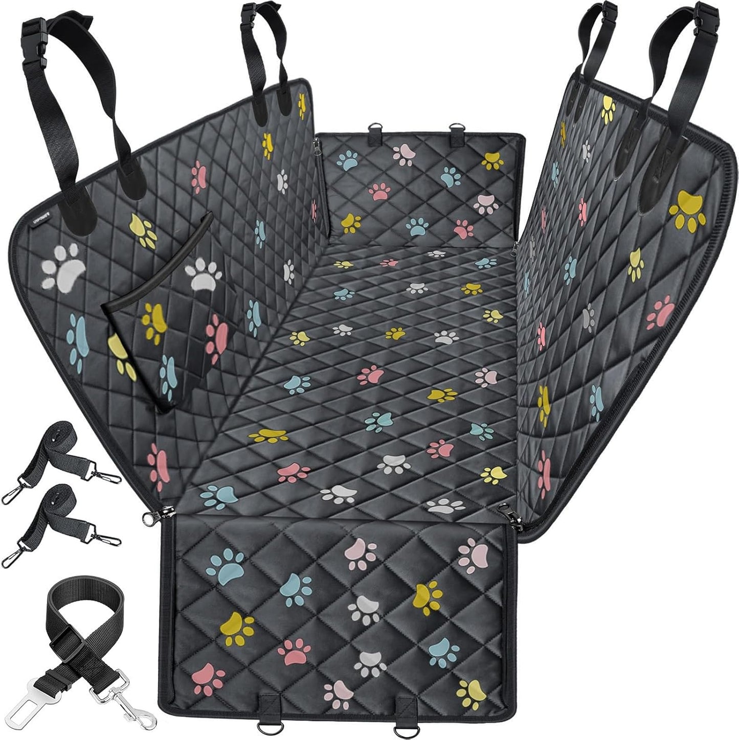 URPOWER Dog Seat Cover Car Seat Cover for Pets 100% Waterproof Pet Seat Cover Hammock 600D Heavy Duty Scratch Proof Nonslip Durable Soft Pet Back Seat Covers for Cars Trucks and SUVs