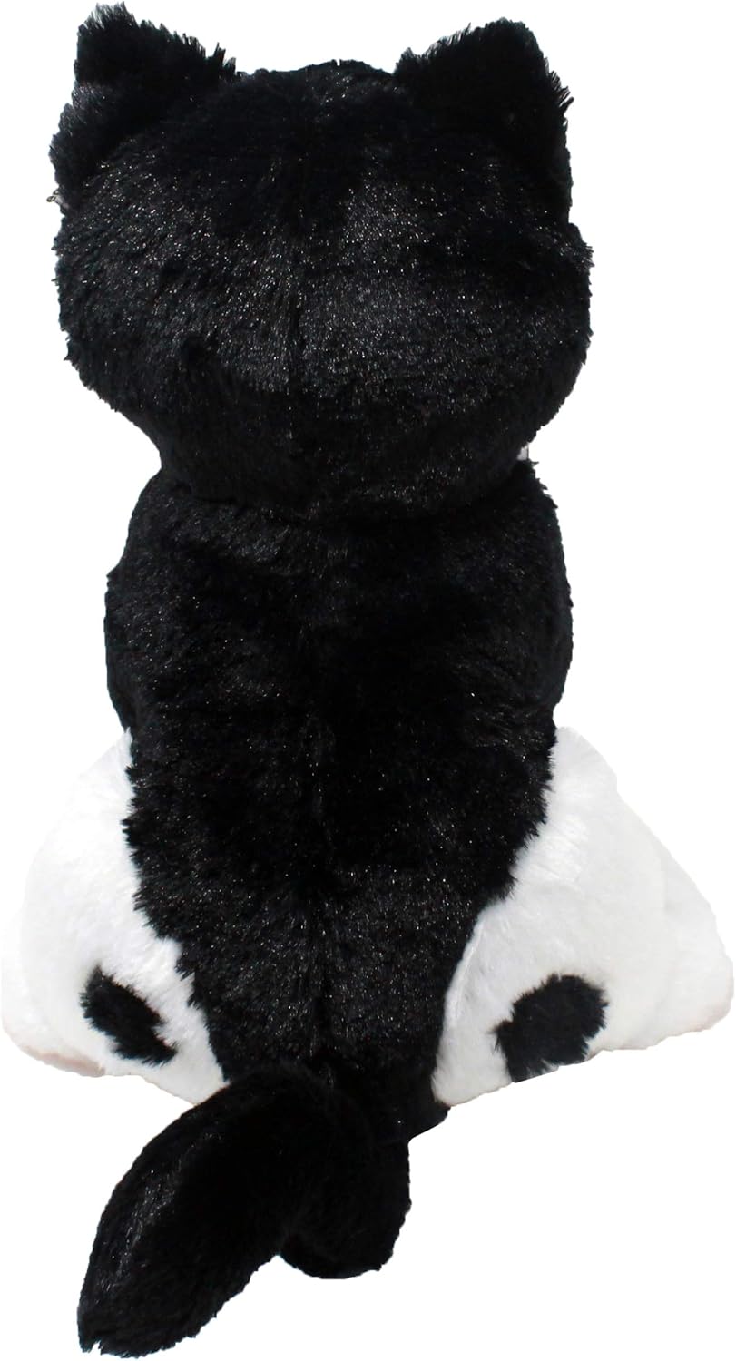 Peppa The Tuxedo Cat - 10" Black and White Plush Toy Stuffed Animals - Based on Real-Life Adopted Pets - Benefiting The Kitten and Cats Animal Shelters They were Adopted from