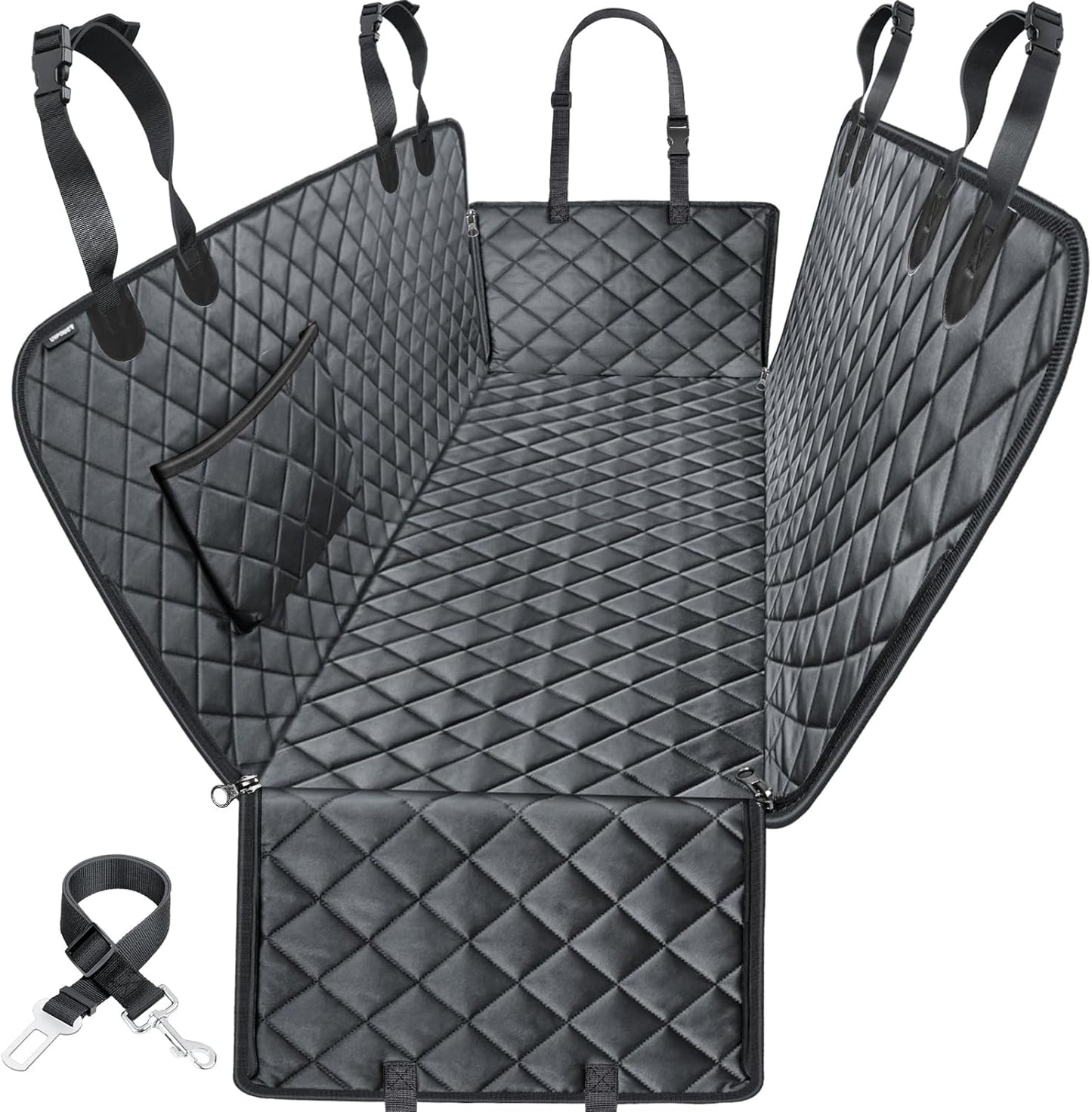 URPOWER Dog Seat Cover, 100% Waterproof Hammock 600D Heavy Duty Scratch Proof Nonslip Durable Soft Pet Back Seat Covers for Cars Trucks and SUVs