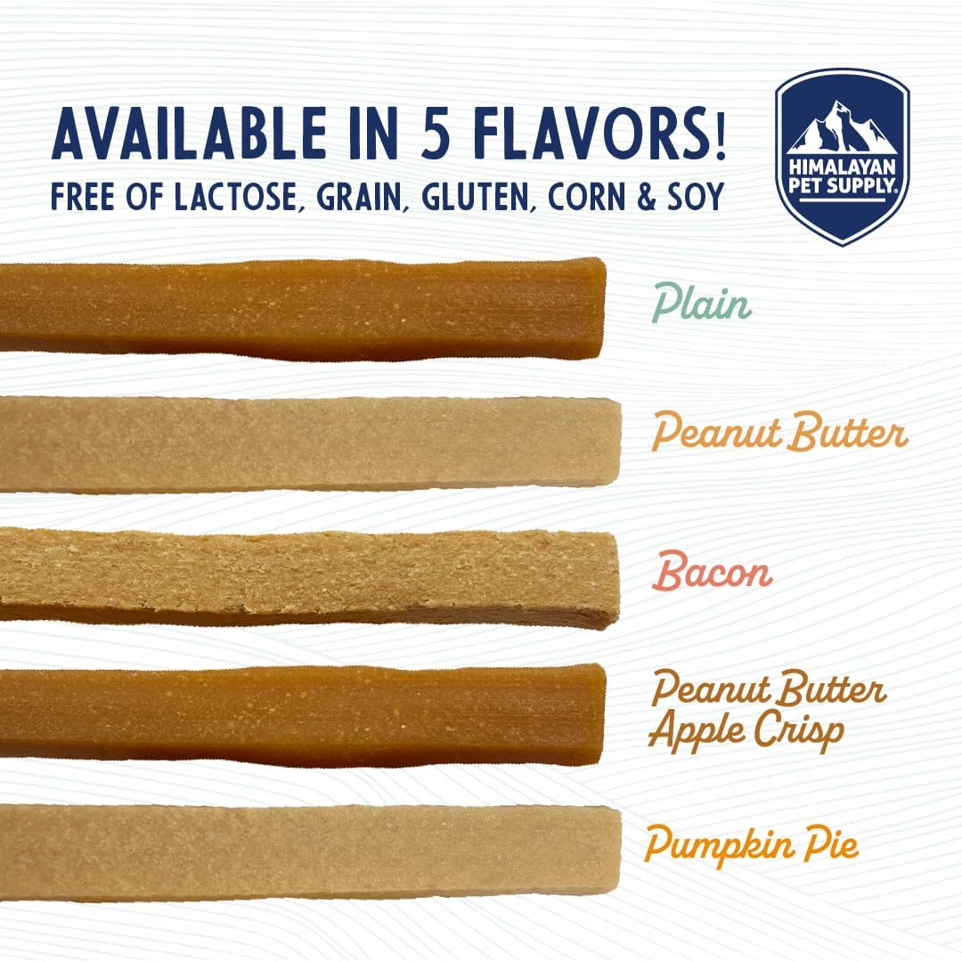 Himalayan Dog Chew Yogurt Sticks, Peanut Butter, Dog Treats With Prebiotics, Probiotics & Protein, Digestive Support, Lactose & Gluten Free, Natural Dog Treat for All Breeds, Made in America, 5 Count