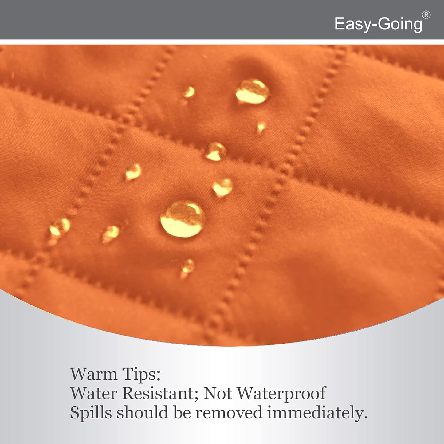 Easy-Going Futon Slipcover - Reversible Sofa Cover, Armless, Water Resistant - Protects Furniture from Pets & Kids (Orange/Black)