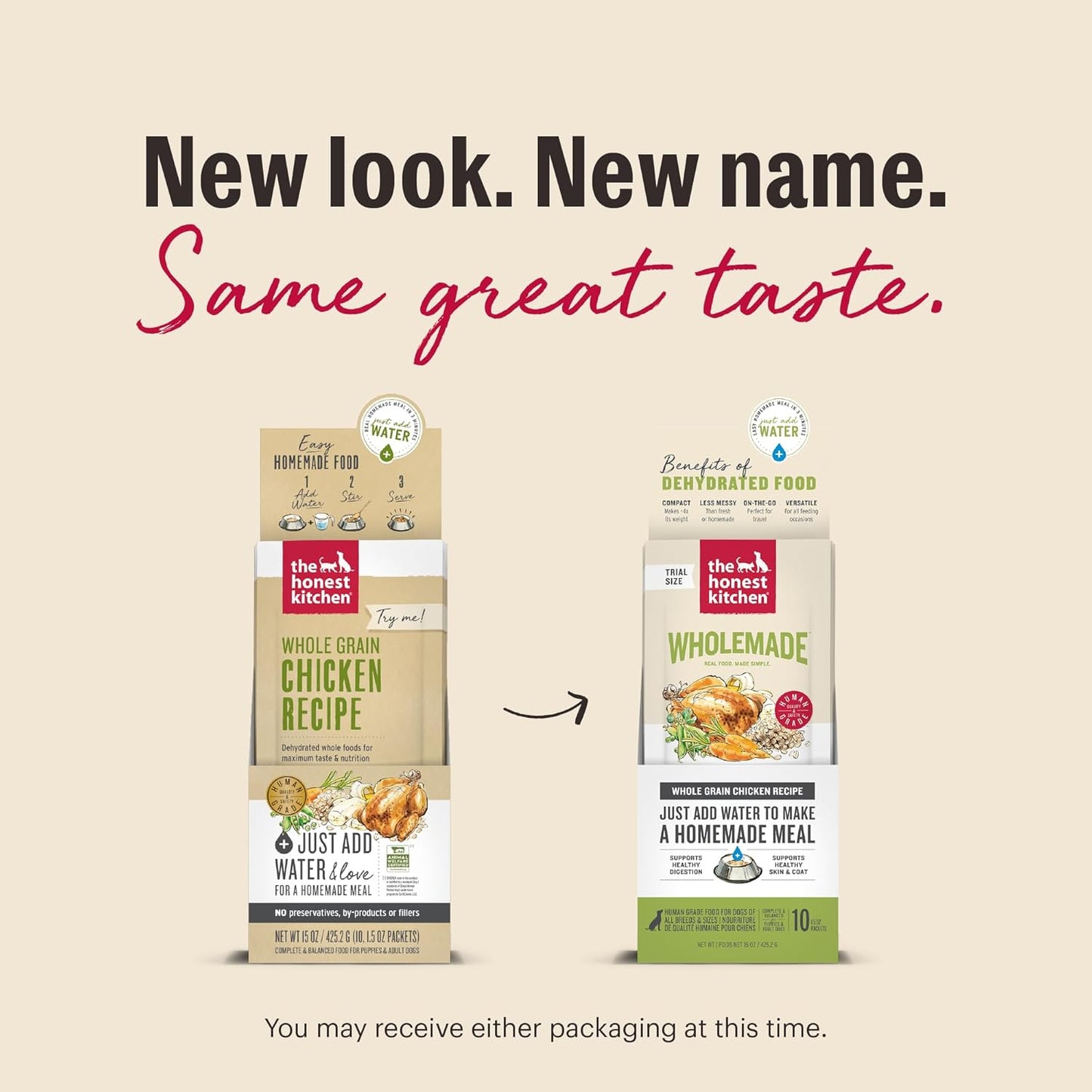 The Honest Kitchen Wholemade™ Whole Grain Chicken Dog Food, 1.5 oz x10