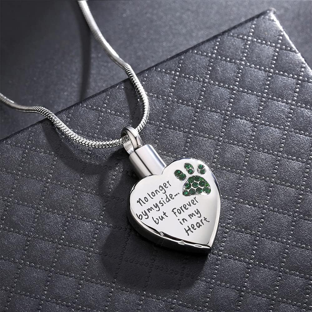 Cremation Jewelry for Ashes for Dog Cat Waterproof Pet Memorial Urn Pendant Necklace for Ashes