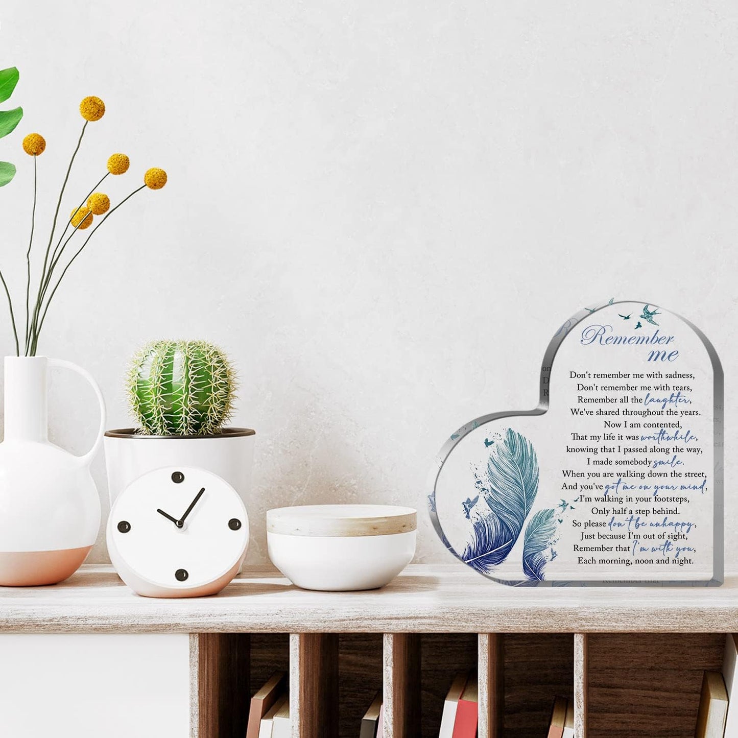 Sympathy Gift, Loss of Loved One Loss of Family Member Condolence Gifts, Condolence Gift for Loss of Loved One, Sentimental Gifts for Home, Bereavement Gift Acrylic Heart Sympathy Memorial Remember Me