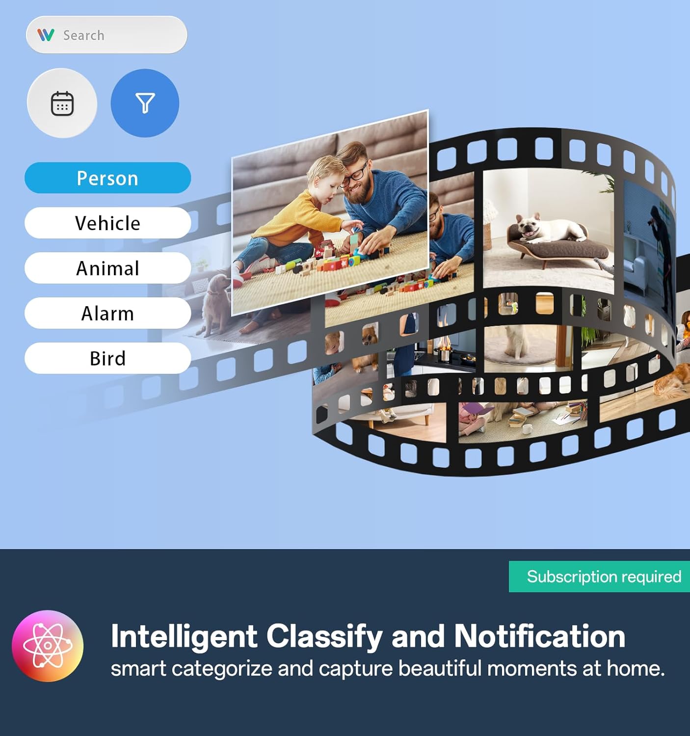Indoor Security Camera - 5G&2.4G WiFi Cameras for Home Security Indoor 911 Alert, 2K 360°Pan/Tilt AI Motion Detection Nanny/Baby/Pet/Dog Camera with Phone App/Speaker/US Cloud/IR Night Version