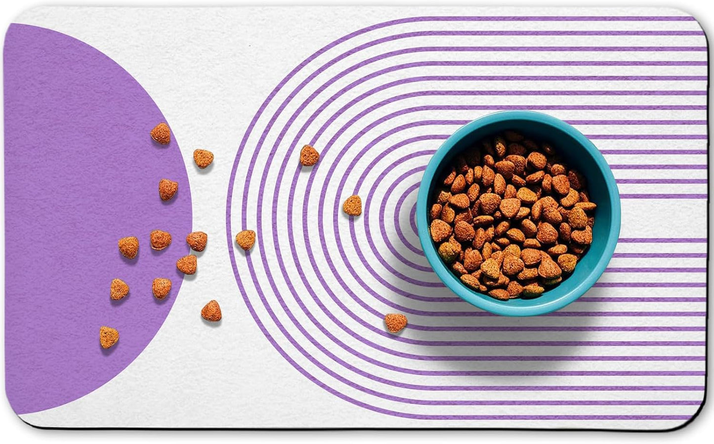 Dog Food Mats for Floors Waterproof, Cat Water Bowl Mats Pet Feeding Absorbent Mat Placemats for Food and Water Bohemia 24 * 32 inch