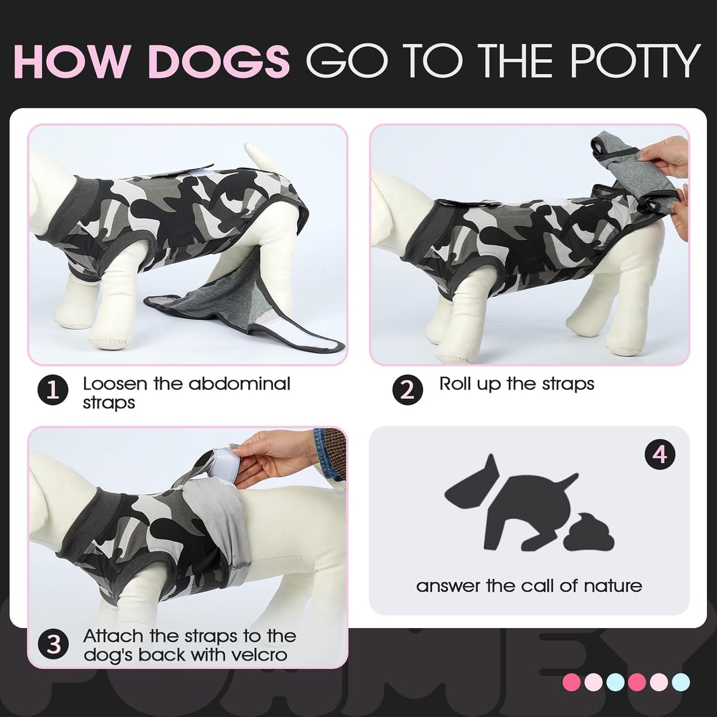 FUAMEY Dog Recovery Suit Male,Dogs Surgery Neuter Suits Puppy Spay Shirts for Female Protect Dog's Skin Anti Licking Abdominal Wounds Doggie Onesie Pet Bodysuit Alternative to Cone Grey Camouflage XS