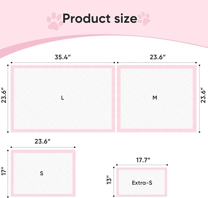 Super-Absorbent Leak-Proof Dog and Puppy Pet Training Pad, Housebreaking Puppy Pads Disposable (18" X 24" - Small 50PCS)