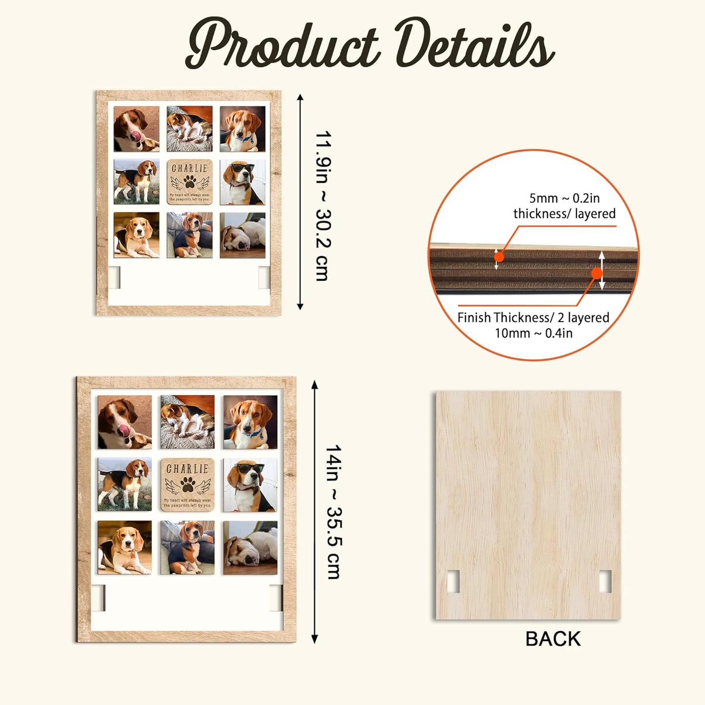 Personalized Pet Memorial Picture Frame – Custom Dog Memorial Sign with Collar Holder, Photos, Name & Quote, Pet Loss Sympathy Gift, Pet Remembrance Keepsake, Gift for Pet Lovers