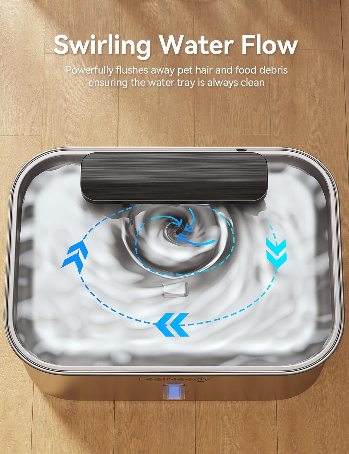 FEELNEEDY 3 Gal Stainless Steel Dog Water Fountain for Large Dog, Pet Water Fountain, Dog Water Bowl Dispenser with Water Level Window, Super Quiet for S-L Dogs and Multi-Pet, Easy to Clean(FN-W13)