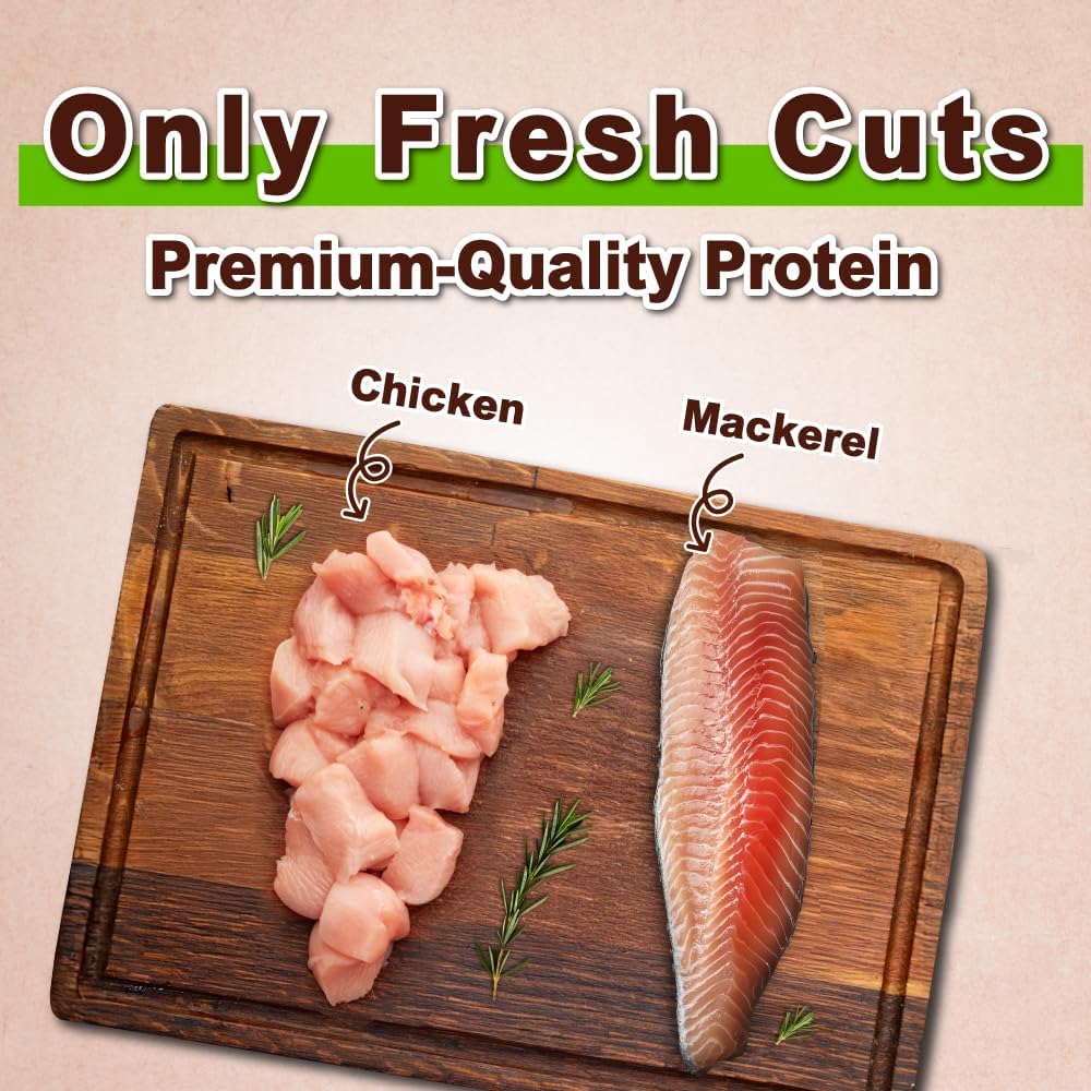 Afreschi Natural Cat Treats Chicken & Mackerel Star Shape 6 oz, All-Natural, High-Protein, Grain-Free, Healthy, Low-Fat, Easily Digestible