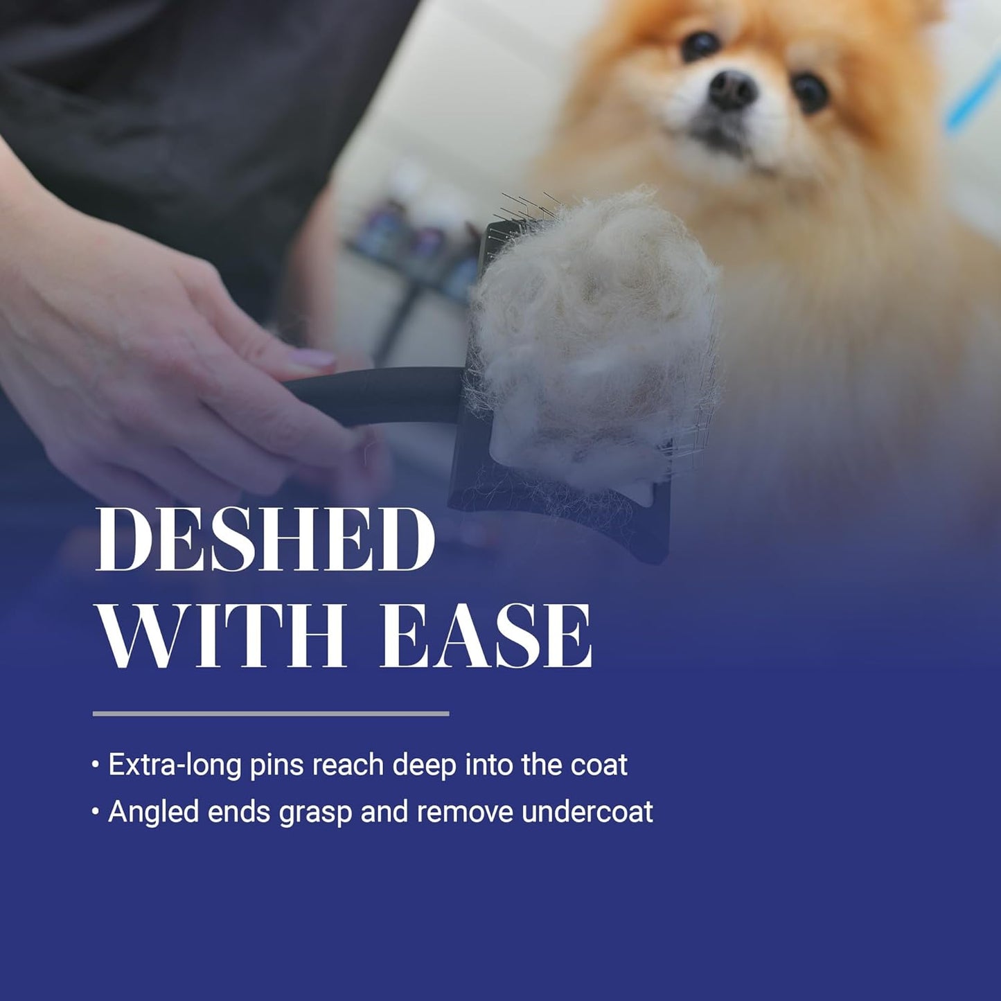 Chris Christensen Baby K Dog Slicker Brush, Groom Like a Professional, Fluff Detangle Style, Saves Time Energy, Black, Small