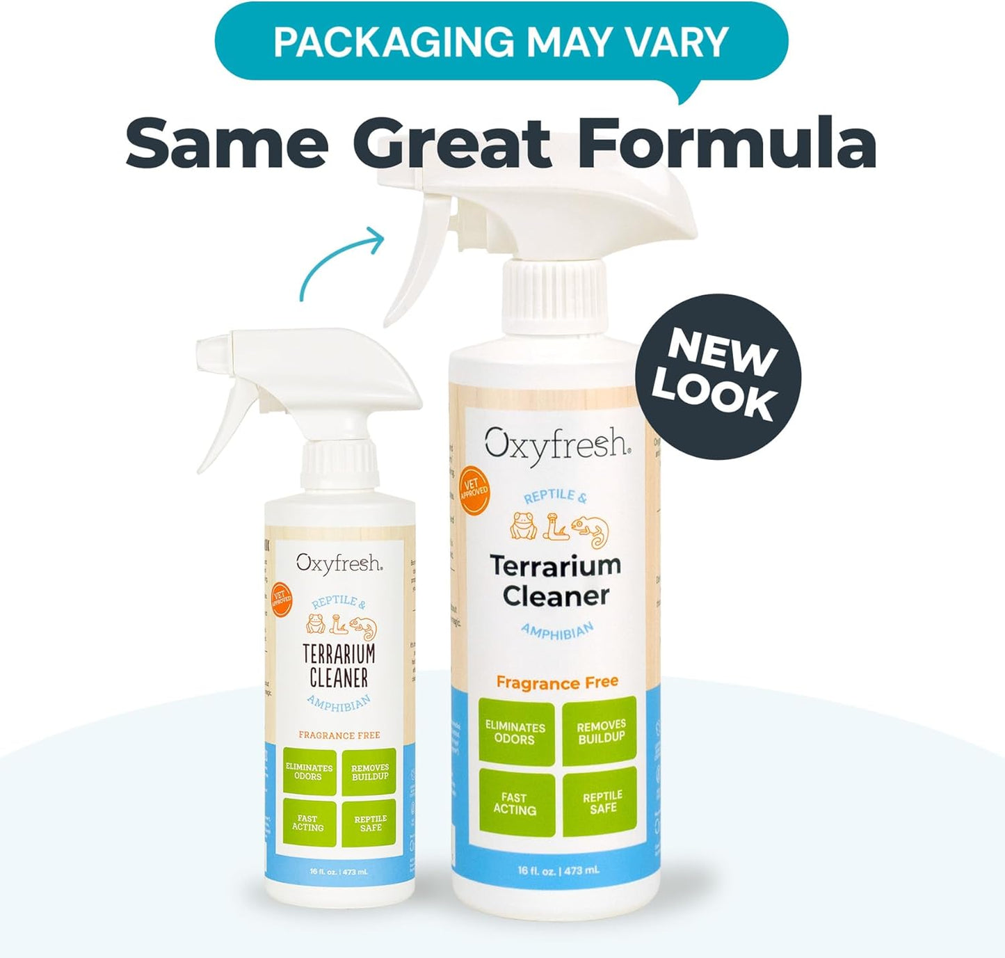 Oxyfresh Premium Terrarium Cleaner – Professional Amphibian and Reptile Terrarium Smell Eliminator – Safe & Quickly Removes Waste & Odors – Streak Free Glass – Bleach Free