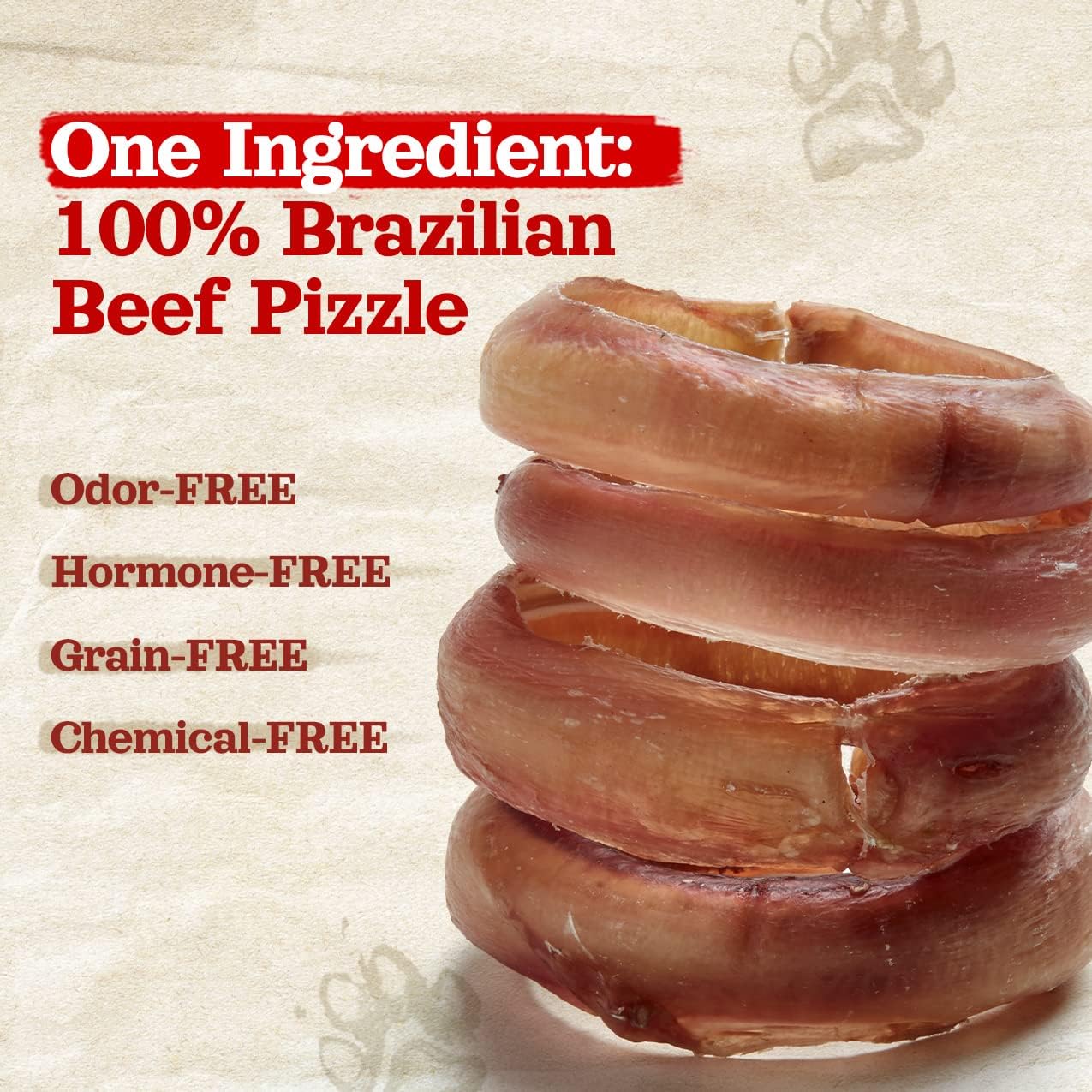 Natural Farm Odor Free Bully Sticks Ring Shaped (3-4 Inch, 10 Pack) - 100% Beef Chews for More Engagement & Fun, Grass-Fed, Non-GMO, Fully Digestible - Best for Small & Medium Chewers