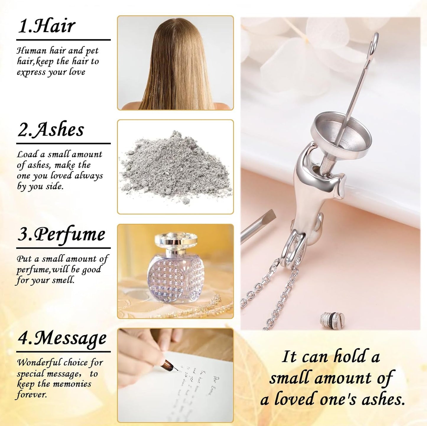 DAOCHONG Pet Cremation Jewelry Cat Urn Necklace for Ashes 925 Sterling Silver Memorial Ashes Necklaces Animal Urn Pendants Keepsake Gift for Women Men