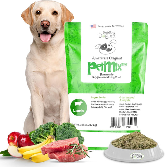 Healthy Dogma - PetMix Dehydrated Lamb Dog Food, Clean Ingredient Food - No Preservatives, Homemade Dog Food Lamb Dinner (2 lbs)