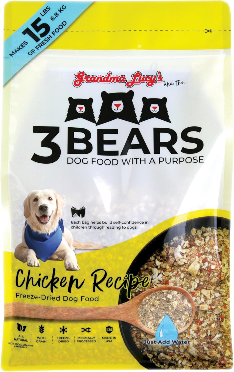 Grandma Lucy's 3 Bears Chicken Dog Food - 3lb