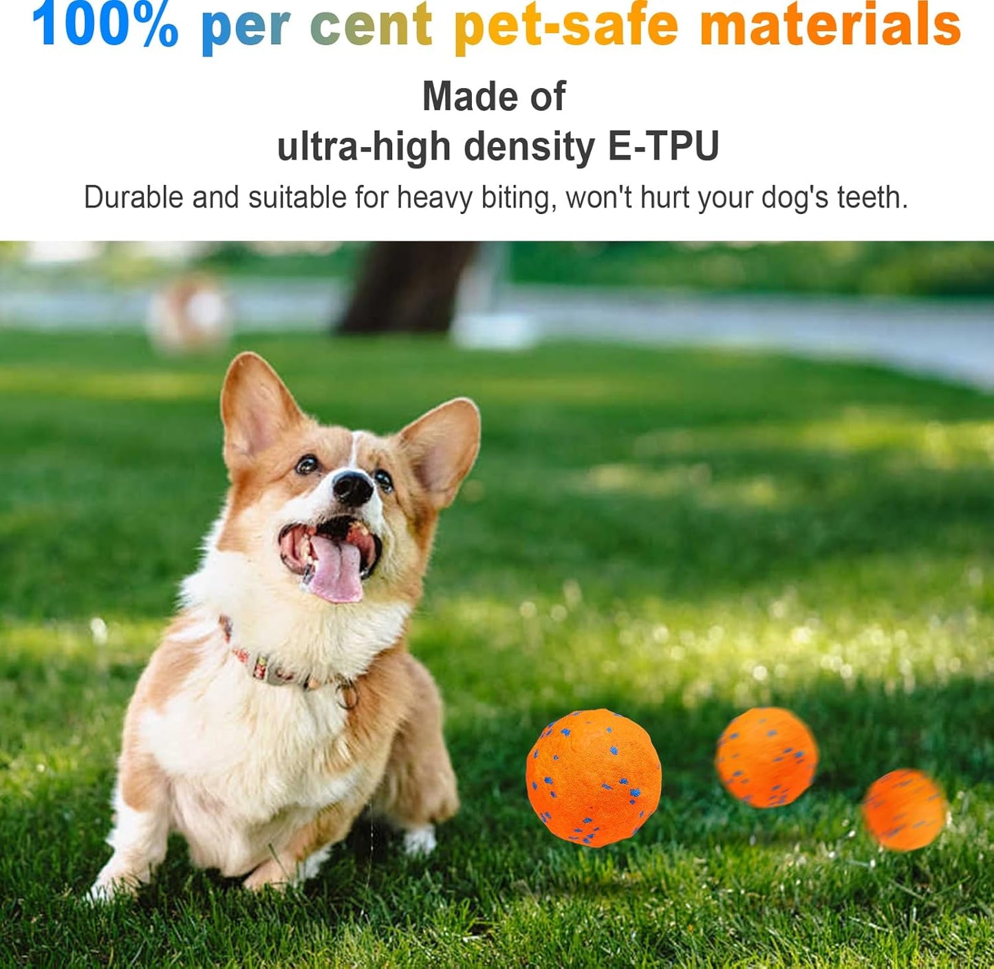 Interactive Dog Toys Ball, Automatic Moving, Bouncing Chew Toys, E-TPU Material, Suitable for Large and Medium-Sized Dogs, Used for Boredom Relief and Daily Training, USB Rechargeable (Orange-1)