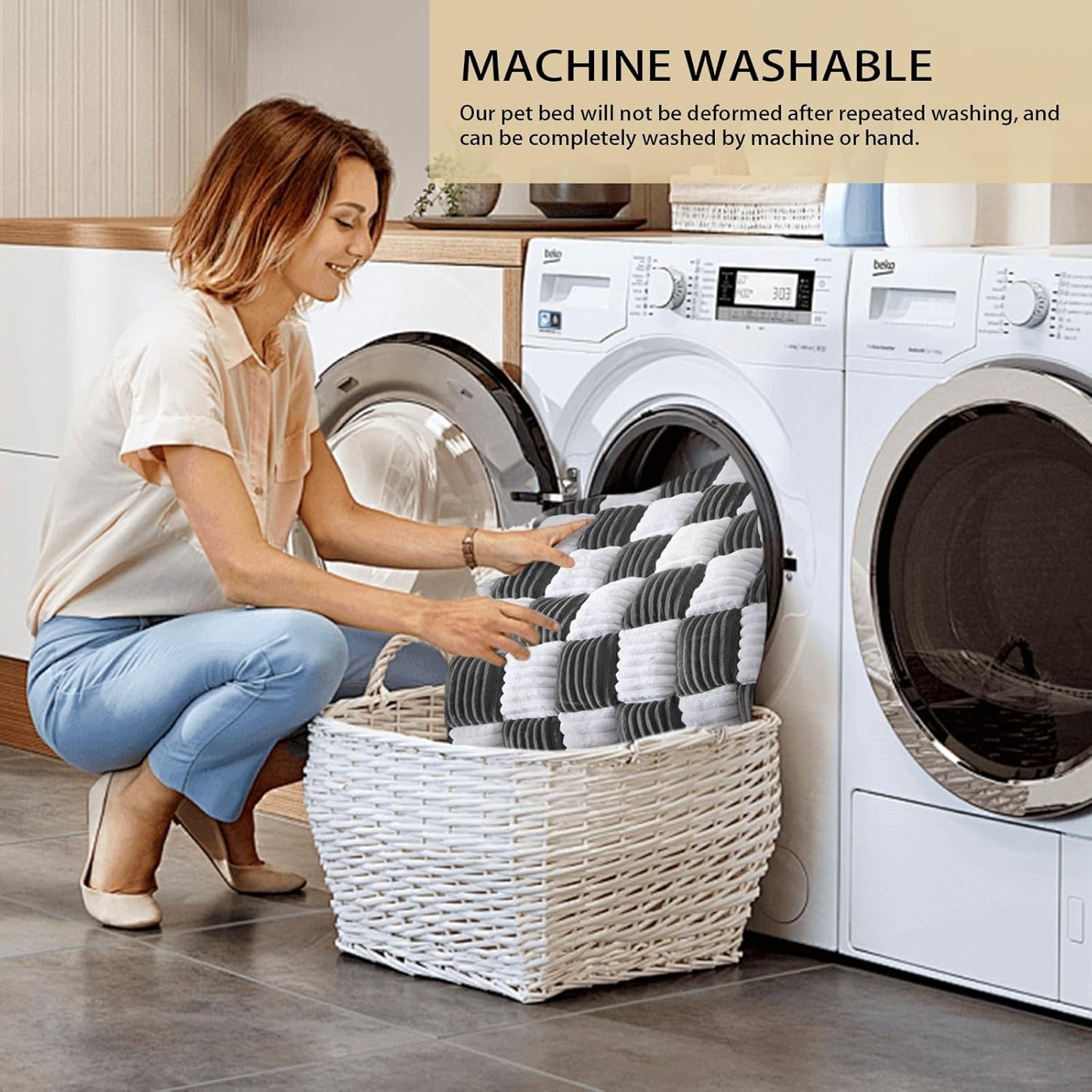 Dog Couch Bed, Thick Flannel Dog Couch Cover Protector, Washable Pet Couch Covers for Sofa, Non-Slip Couch Covers for Dogs, Pet Bed Mat for Couch (Grey, M-33.45 x 30.71 inch)